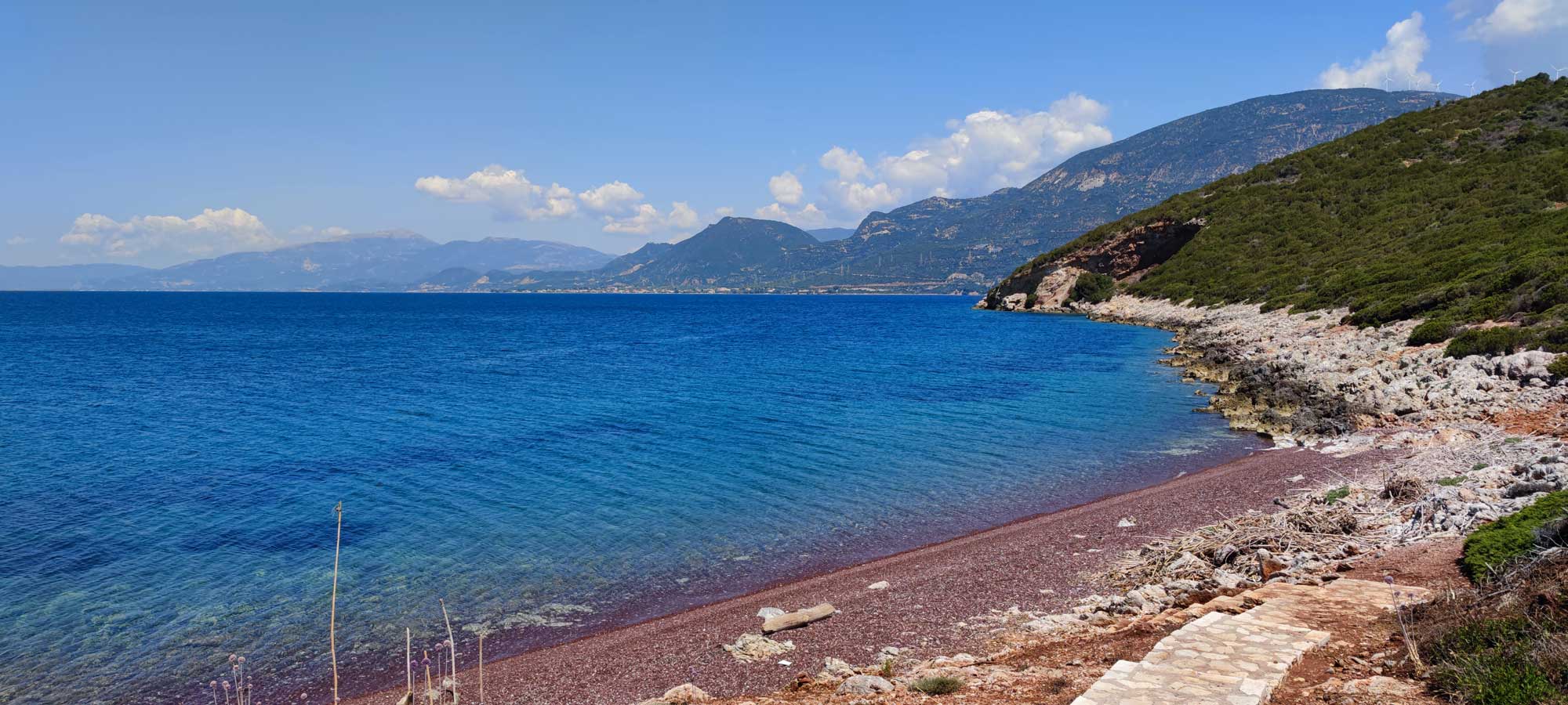 Παραλία Κοκκινα Χαλίκια (Καψάλες) - Red Gravel Beach (Kapsales)